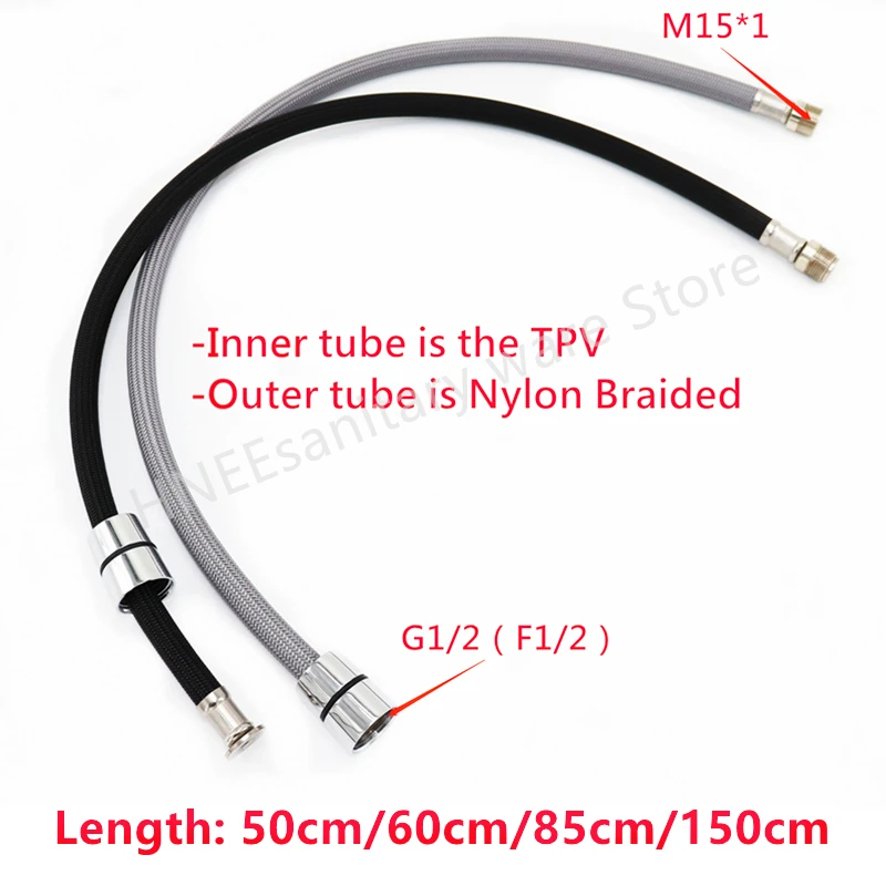 Flexible Hose Braided - 50 ซม./60 ซม./85 ซม./150 ซม.F1/2 M15