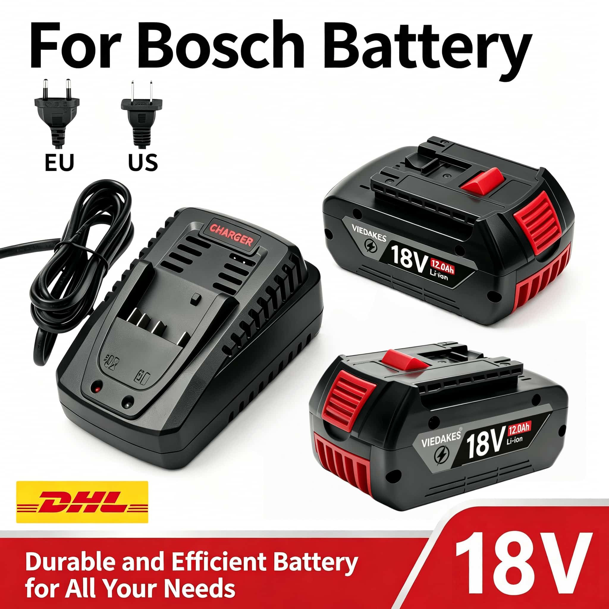 Bosch Drill Gsb 18V - 18V 10.0Ah สำหรับบ๊อช BAT618 แบตเตอรี่มืออาชีพ GBA