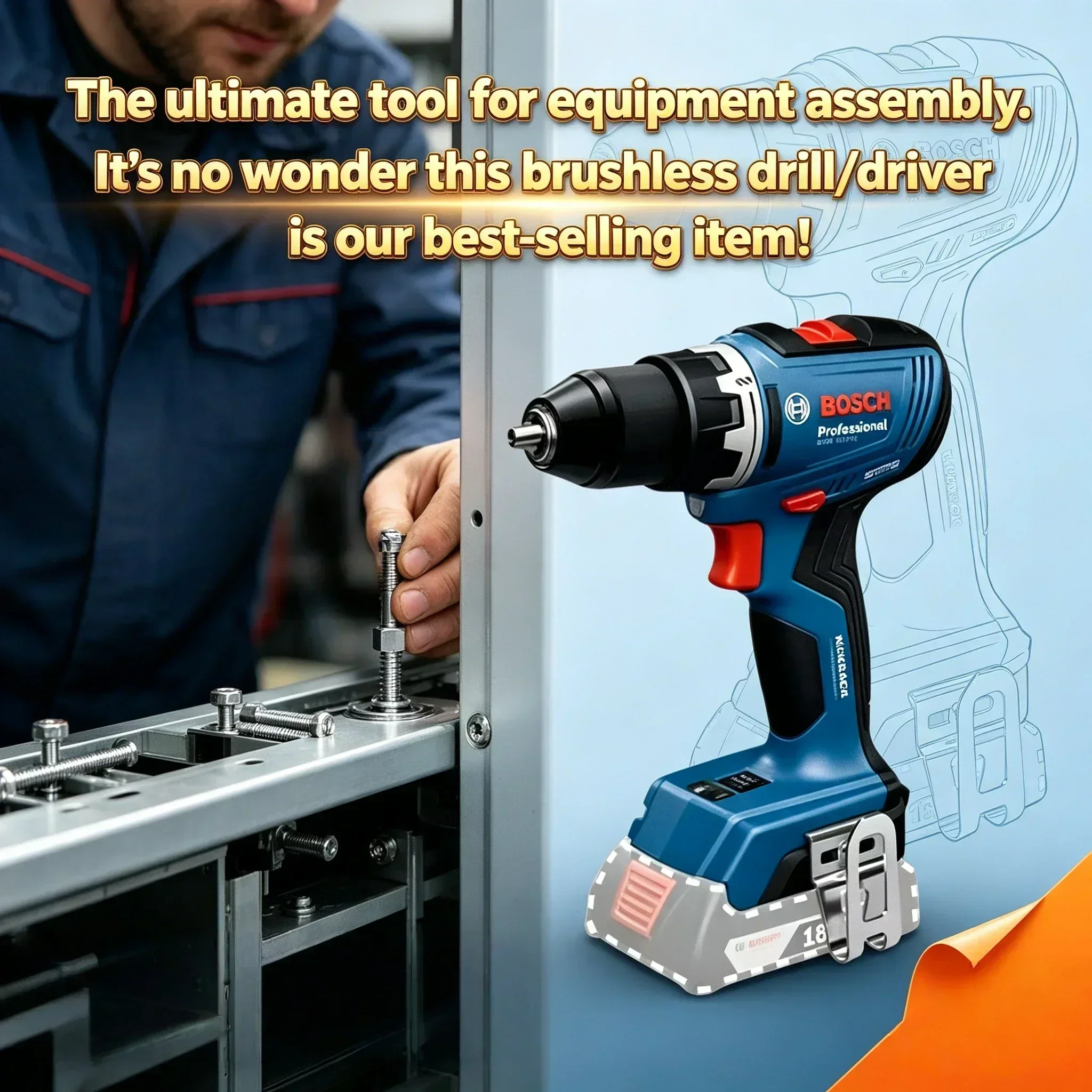 Bosch Drill Gsb 18V - สว่านไร้สาย BOSCH GSR 18V-65 ระดับมืออาชีพ พร้อมสวิตช์เดินหน้า-ถอยหลัง