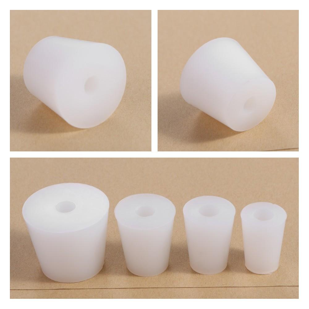 Plastic Pipe Clip - ขวดปากกว้างทนความร้อนสูง ท่อน้ำทรงกรวย จุกขวด ฝาปิดถังหมัก ปลั๊กซิลิโคนหลอดทดลอง