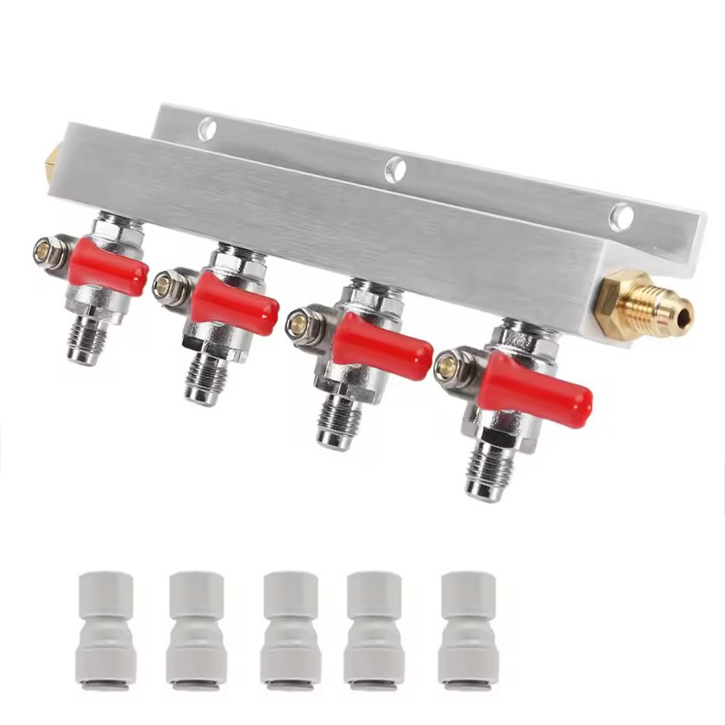 Push Fit Connector - IMAICTUU ชุดจ่ายแก๊ส 4 ทาง สำหรับ CO2,
